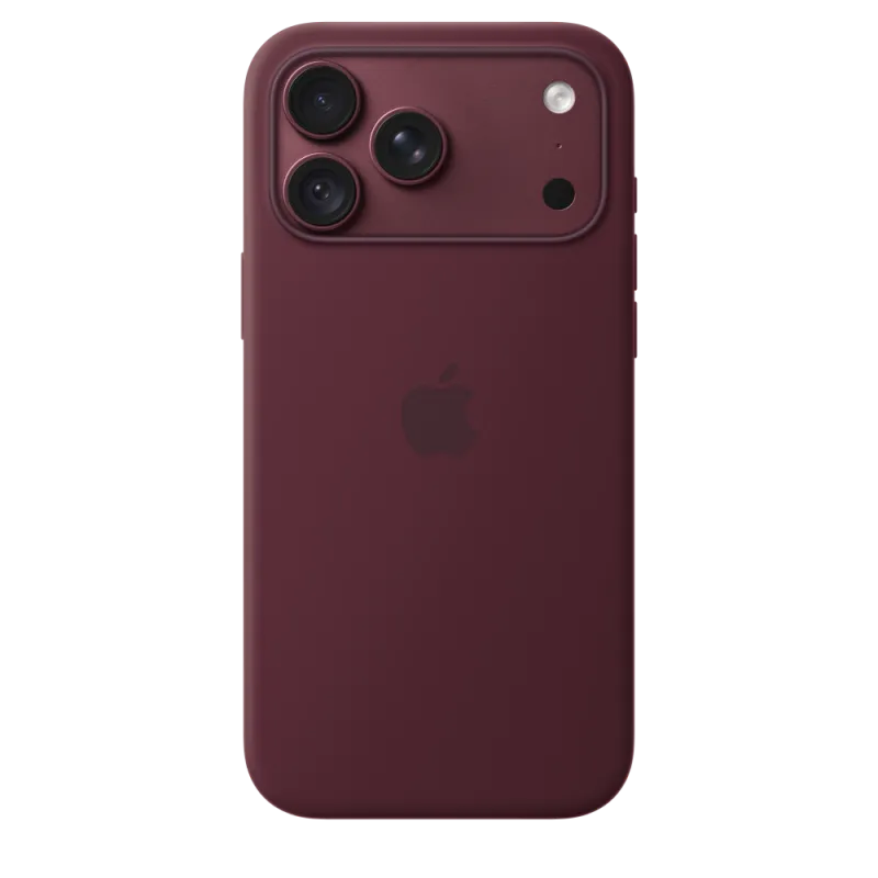 iPhone 18 Pro Max Silicone Case with MagSafe in Burgundy